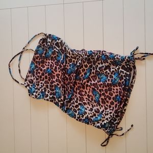 Cheetah butyerfly print minidress